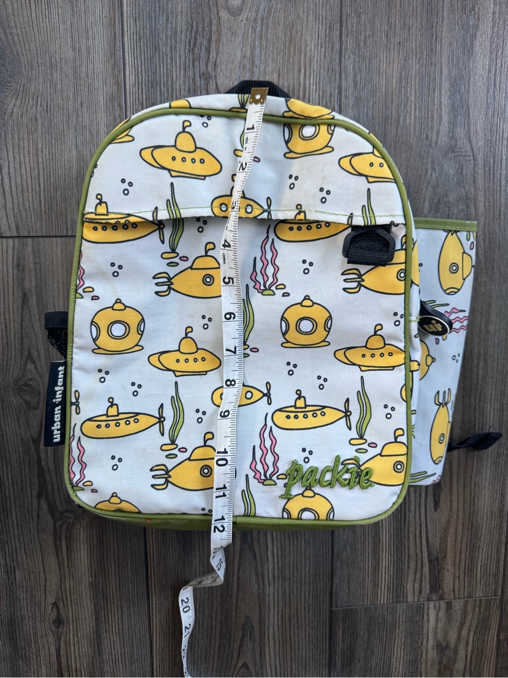 Preschool Daycare Kids Bookbag - Yellow Submarine Print - Picture 5 of 7